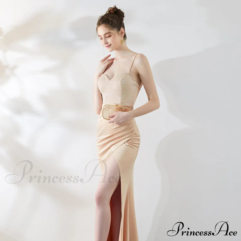 Dulce Hot Stone Charming Sling Long Dress S.o. Long Dresses