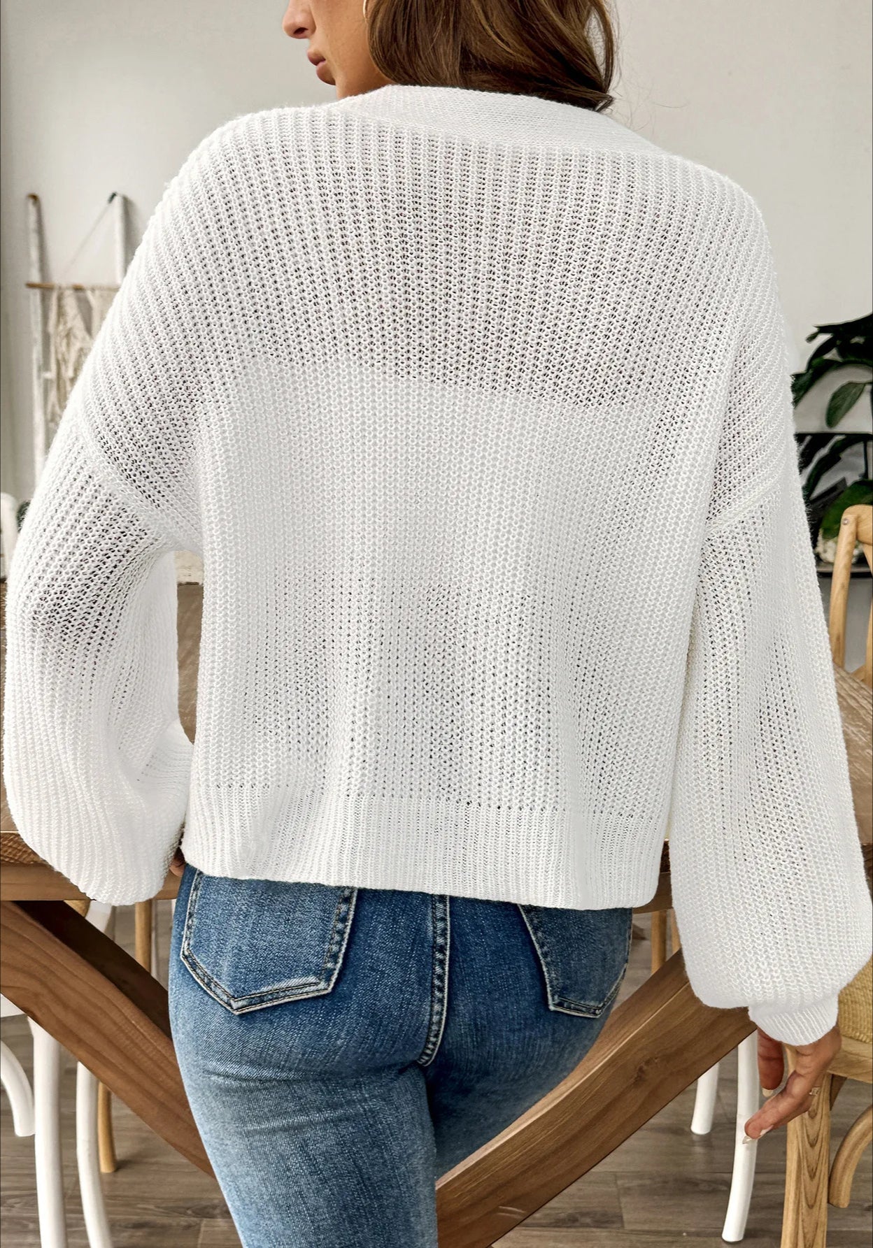 Short Knit Long Sleeve Cardigans