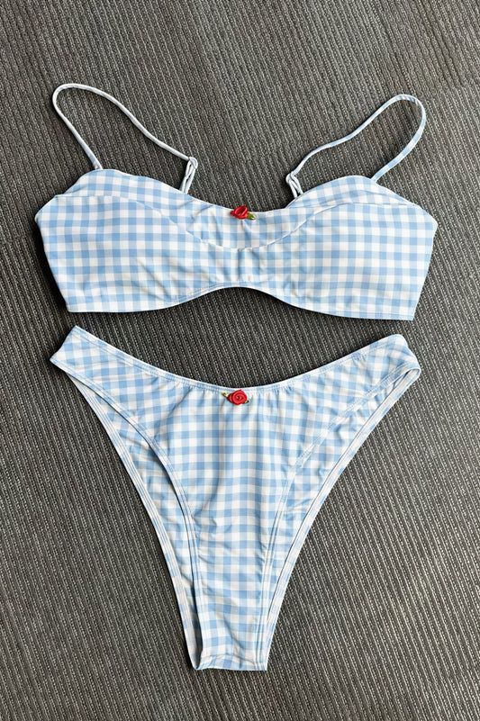 Sexy Lace Up Triangle Bikini Two Piece Sets