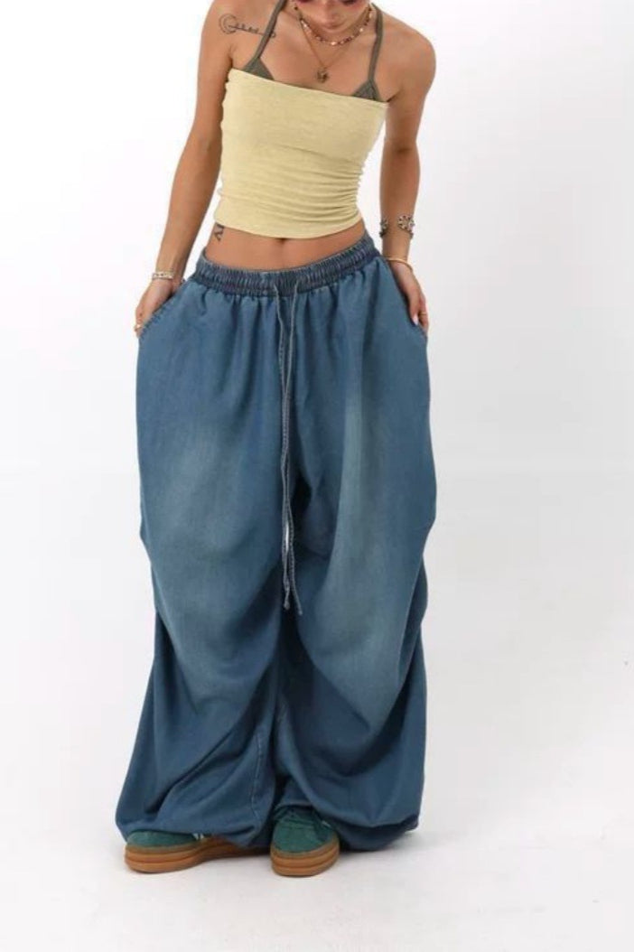 Loose Fit Wide Leg Street Jeans