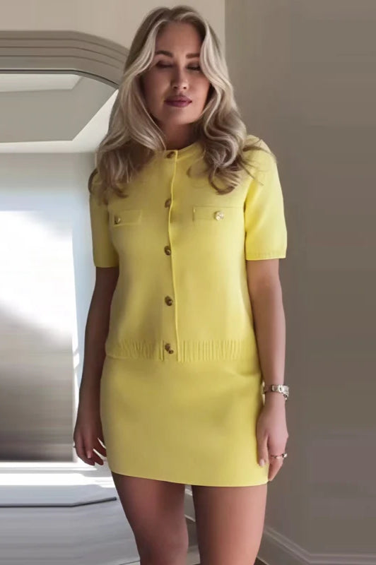 Short Sleeve Knit Crop Cardigan