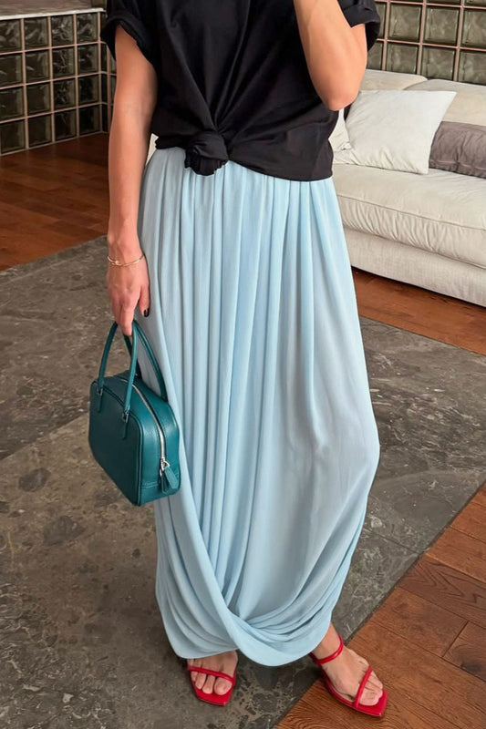 Chic Chiffon Flowing Maxi Skirt