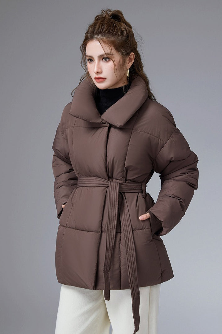 Warm Casual Cropped Cotton Puffer Jacket