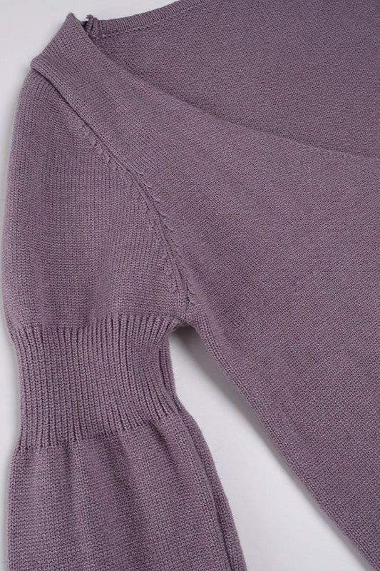 V Neck Floral Jacquard Sweater