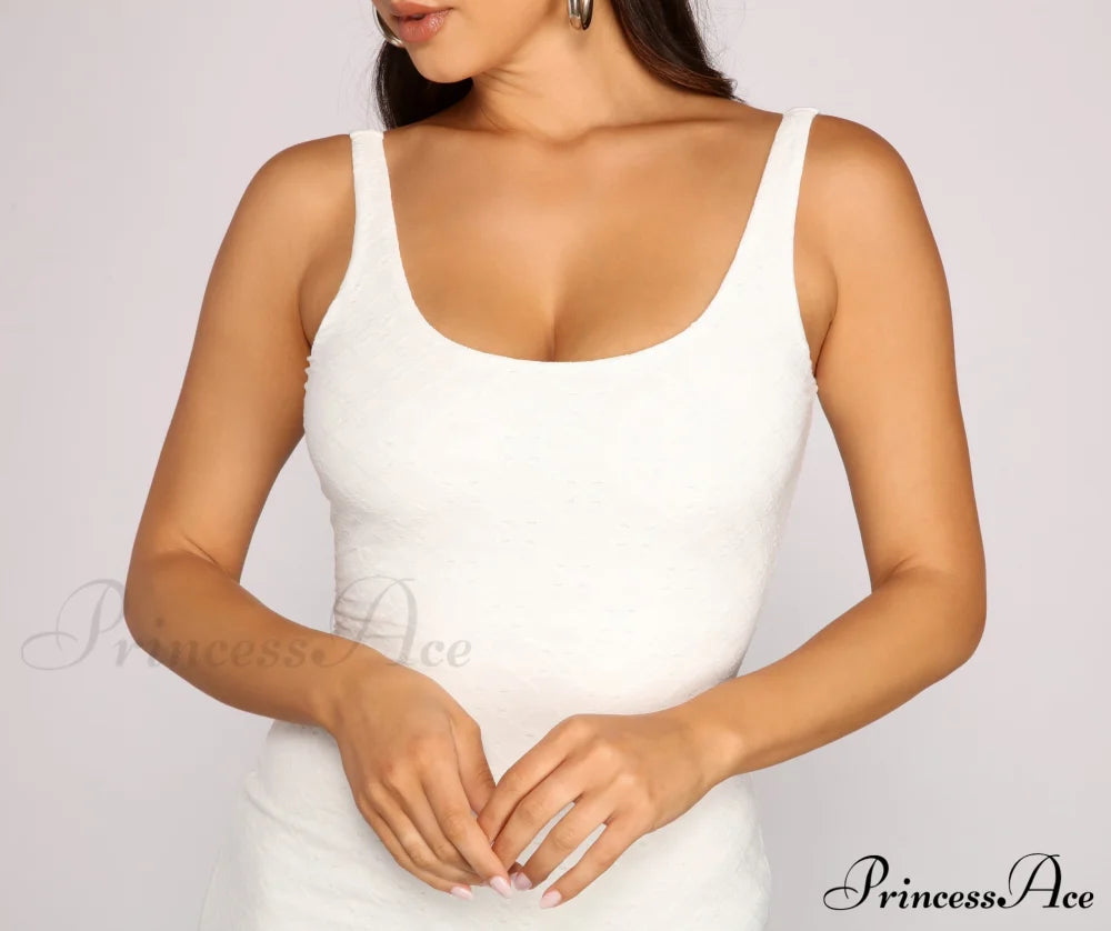 Effortless And Chic Charming Eyelet Mini Dress Casual Dresses