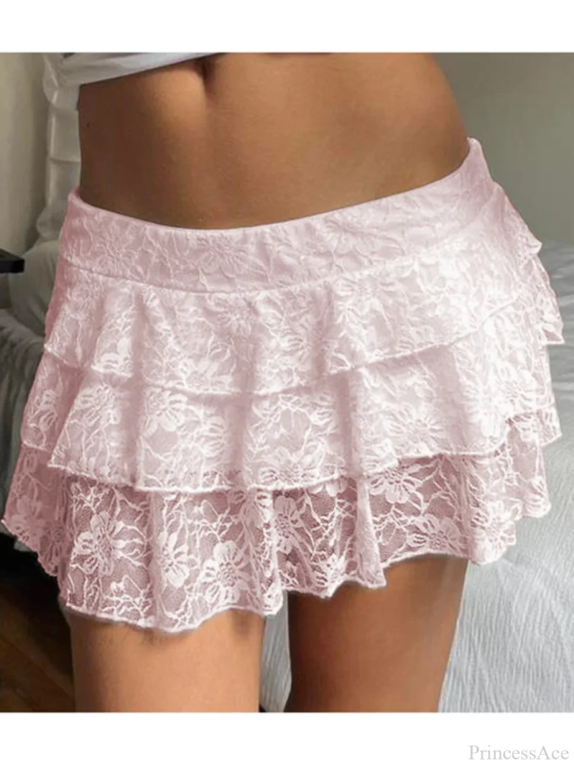 Elastic Low Waist Cute Skirt Pink / S skirts-250223