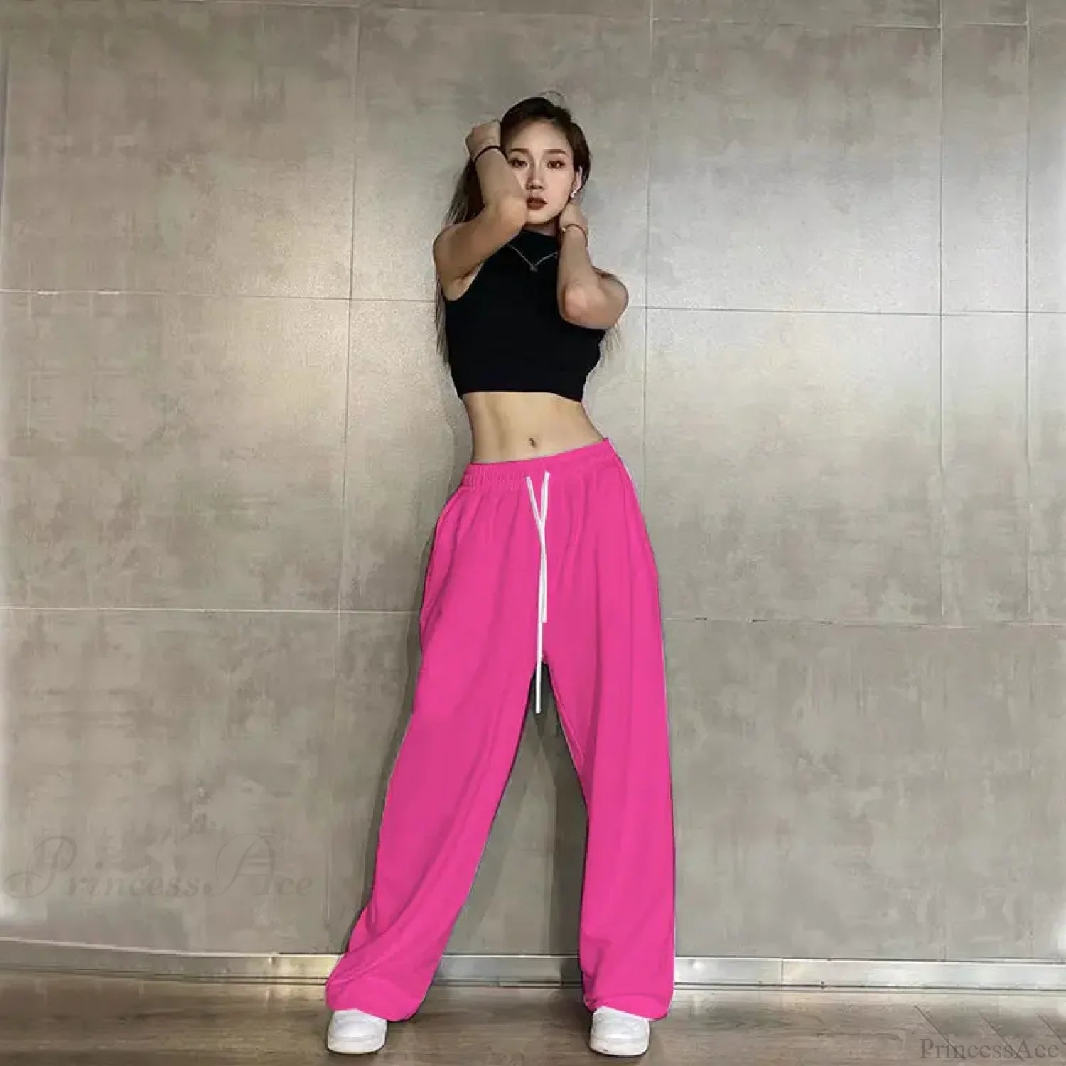 Elastic Waist Casual Jogging Pants pitaya / S (40-50KG)