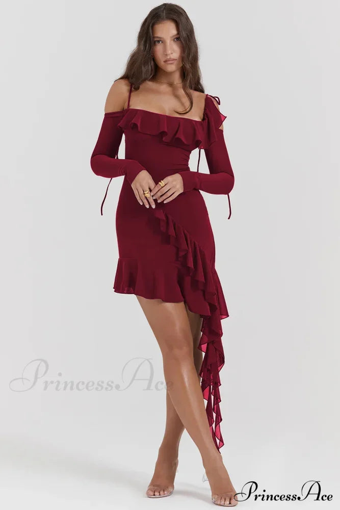 Eleanora Ruched Stylish Mini Dress