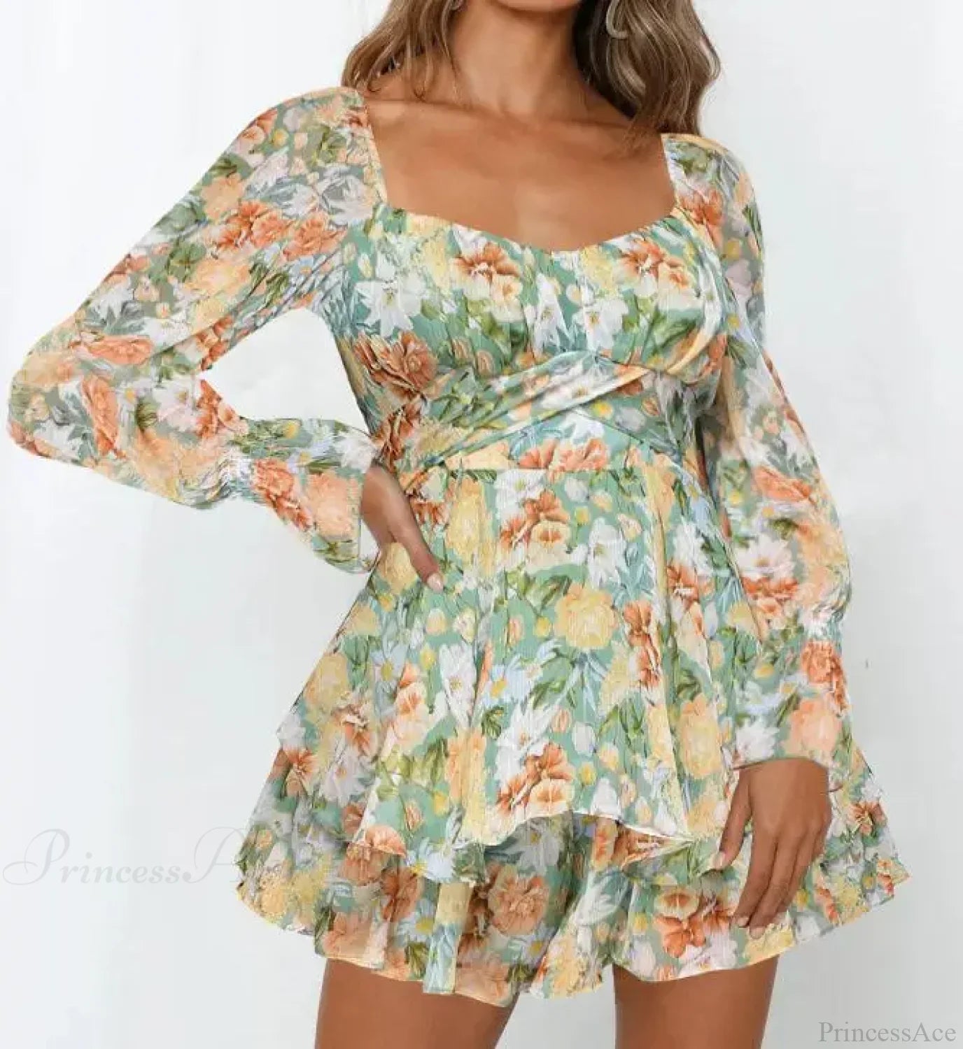 Elegant Bobo Floral Playsuit A-Line Floral Dress floraldress-250126
