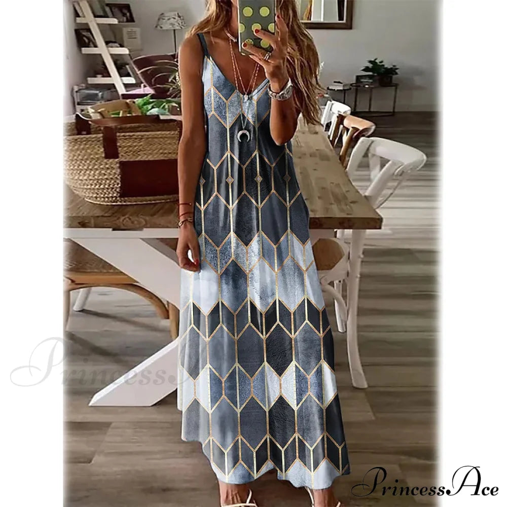 Women's V-Neck Elegant Casual Dress Gray __stock:200 casual dresses clothes dresses refund_fee:1200 show-color-swatches