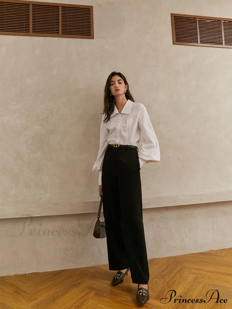 Elegant Collar Button Trendy Down Solid Shirt Shirts