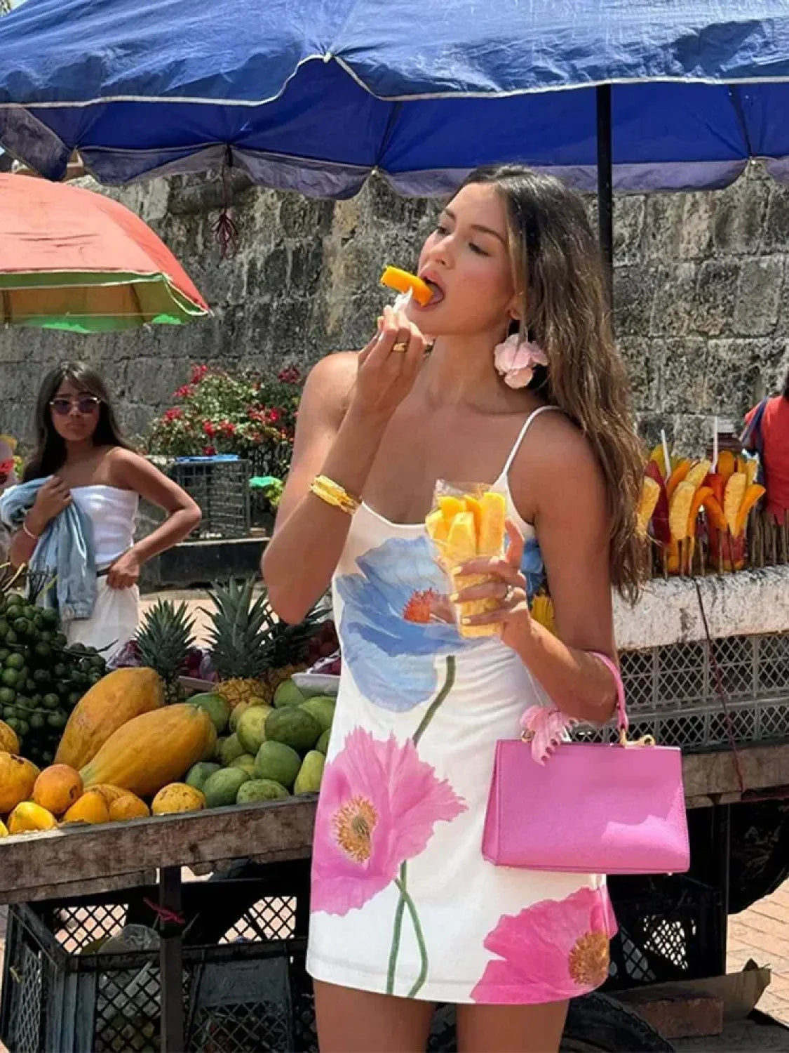 Elegant Floral Print High Waist Bodycon Floral Dress floraldress-250126