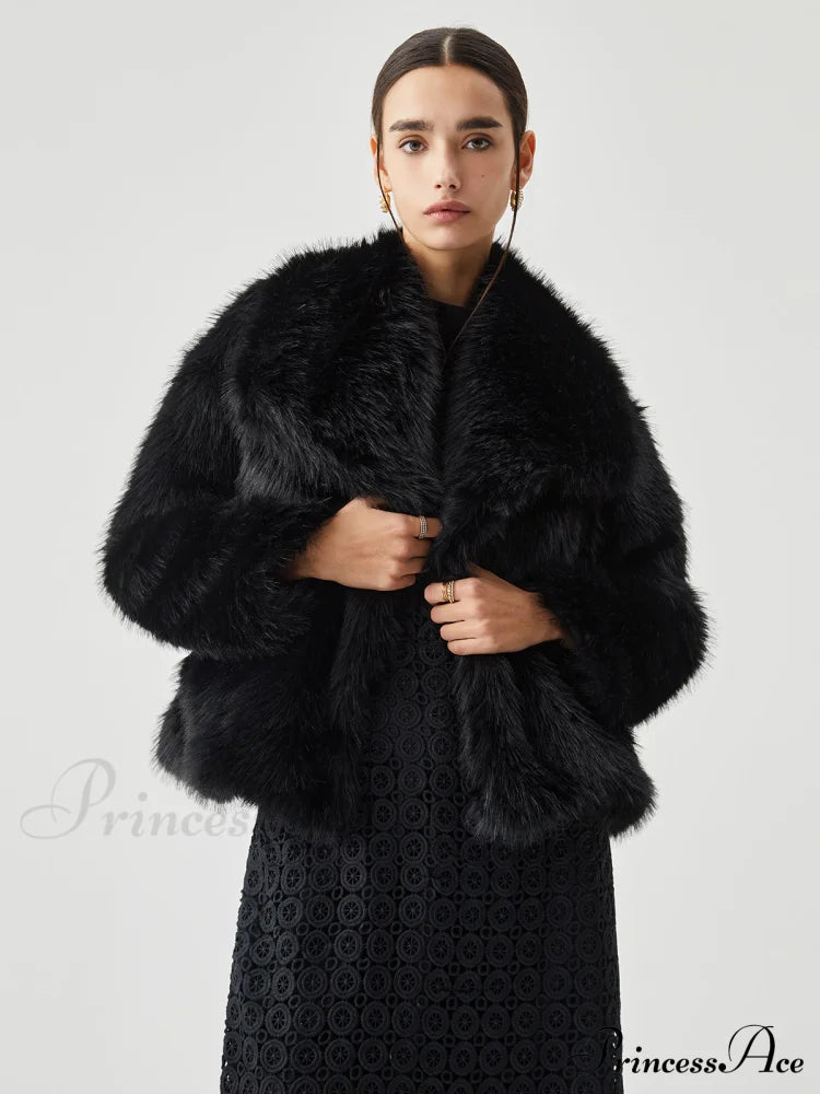 Elegant Fuzzy Graceful Faux Fur Coat Fleece Jackets