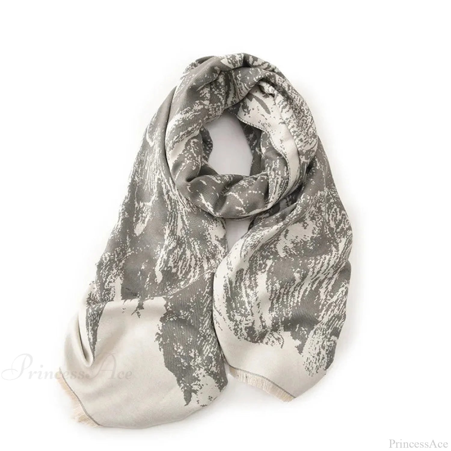 Elegant Lightweight Stylish Fall Winter Color Matching Thick Long Wide Thermal Scarf White Scarfs-L