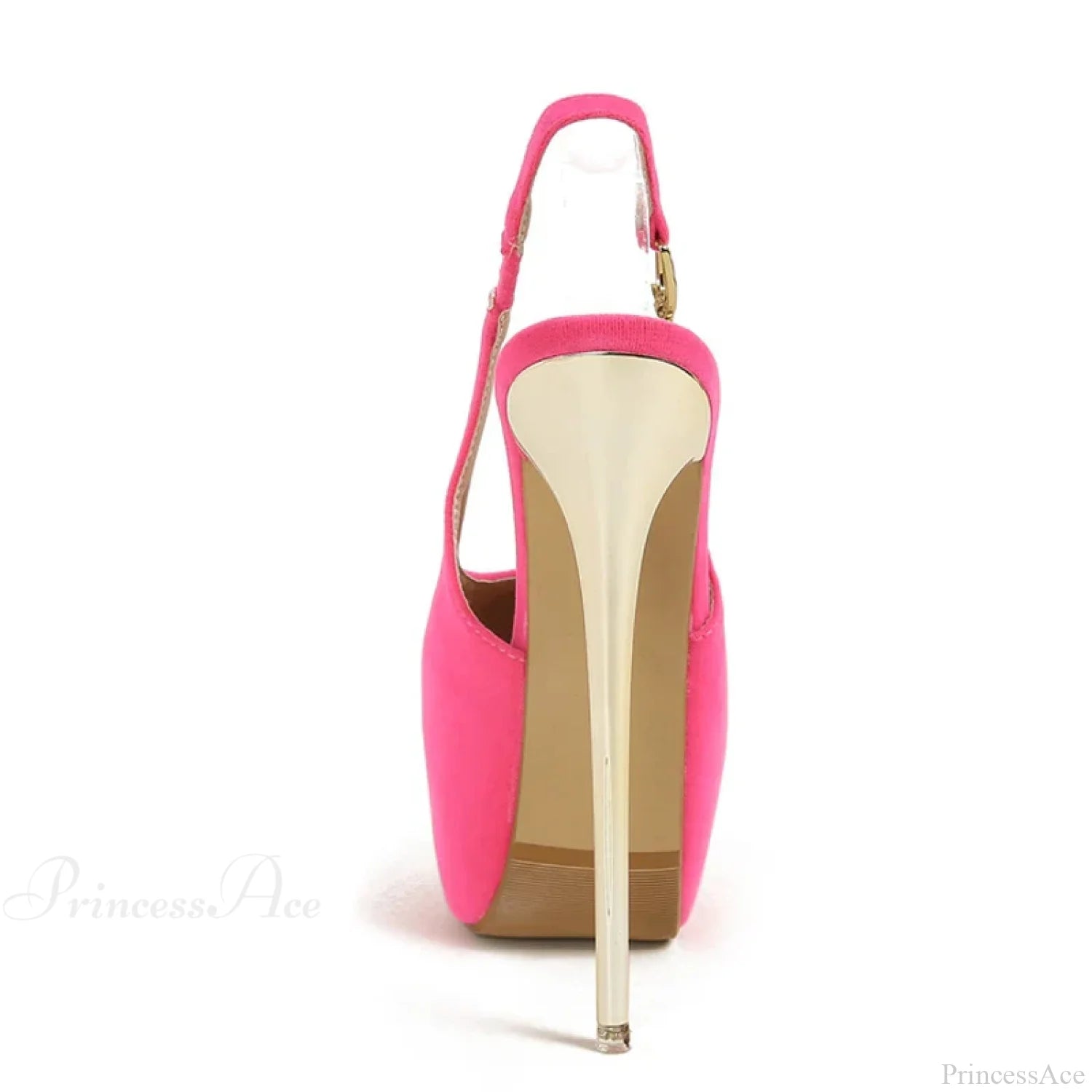 Elegant Metal Butterfly-Chain Back-Strap Extreme High Platform Prom Wedding Sexy Pumps Heel