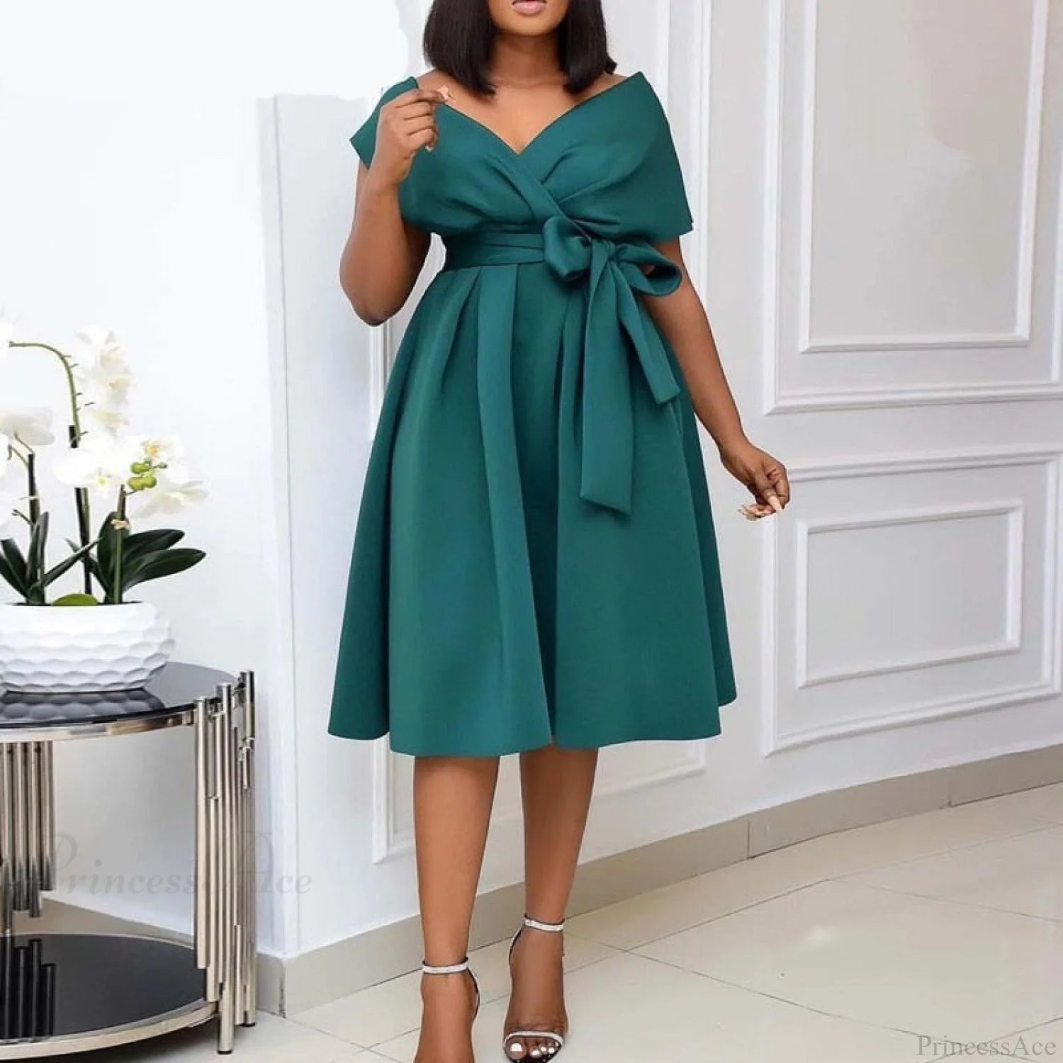 Elegant Party Evening For Gown Women Green / S