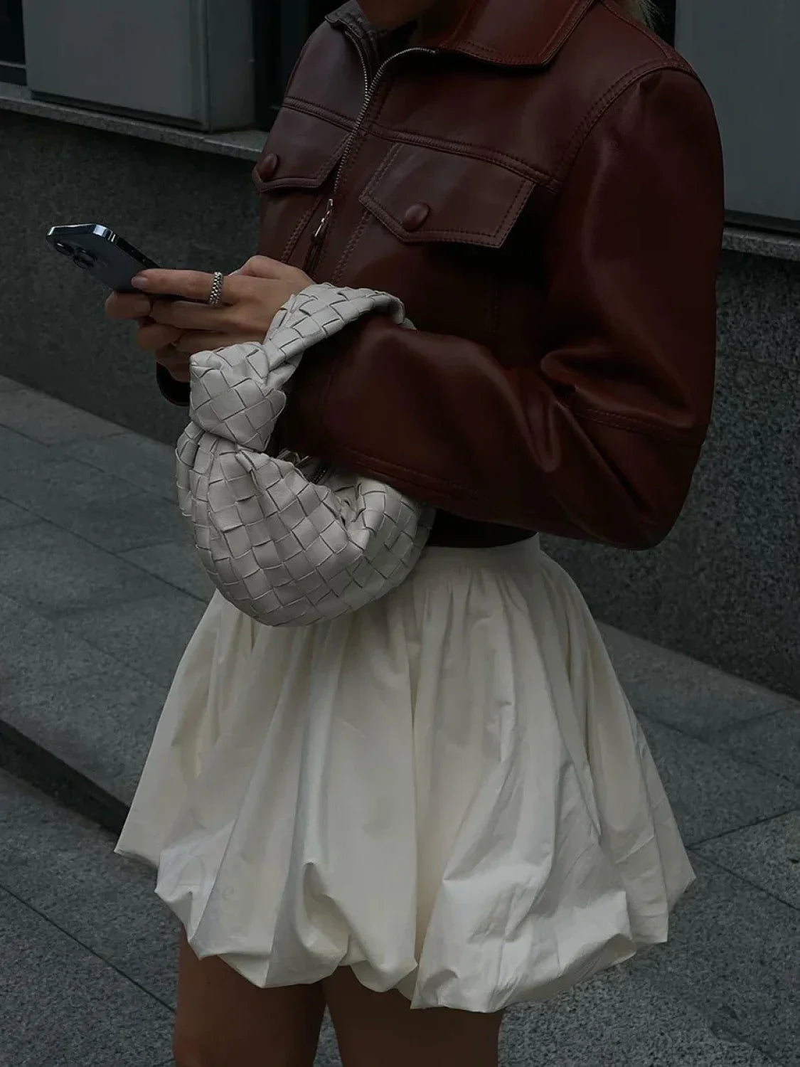 Elegant Solid Bud Mini Skirt skirts-250223