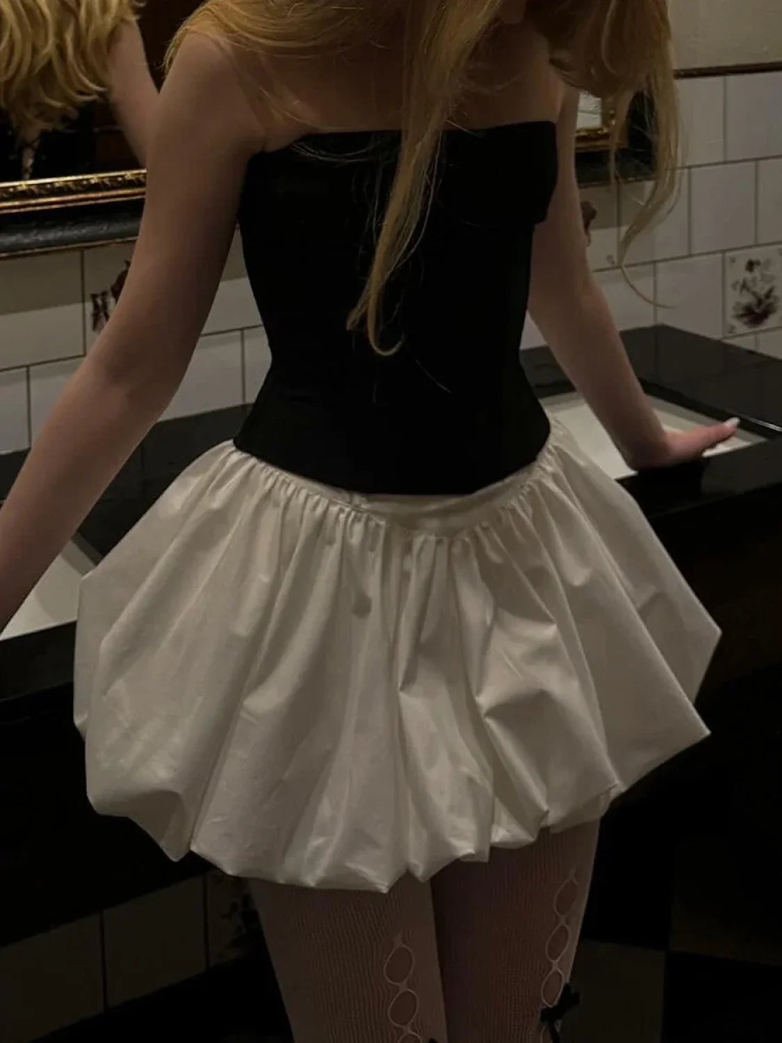 Elegant Solid Bud Mini Skirt skirts-250223