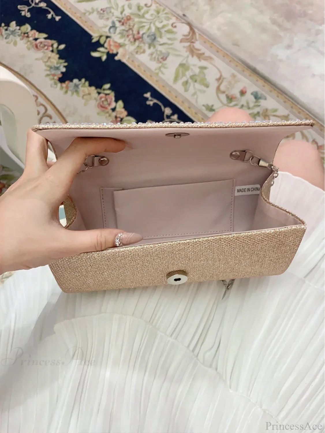 Elegant Sparkling Rhinestone Dinner Banquet Envelope Bag clutchbag-250126