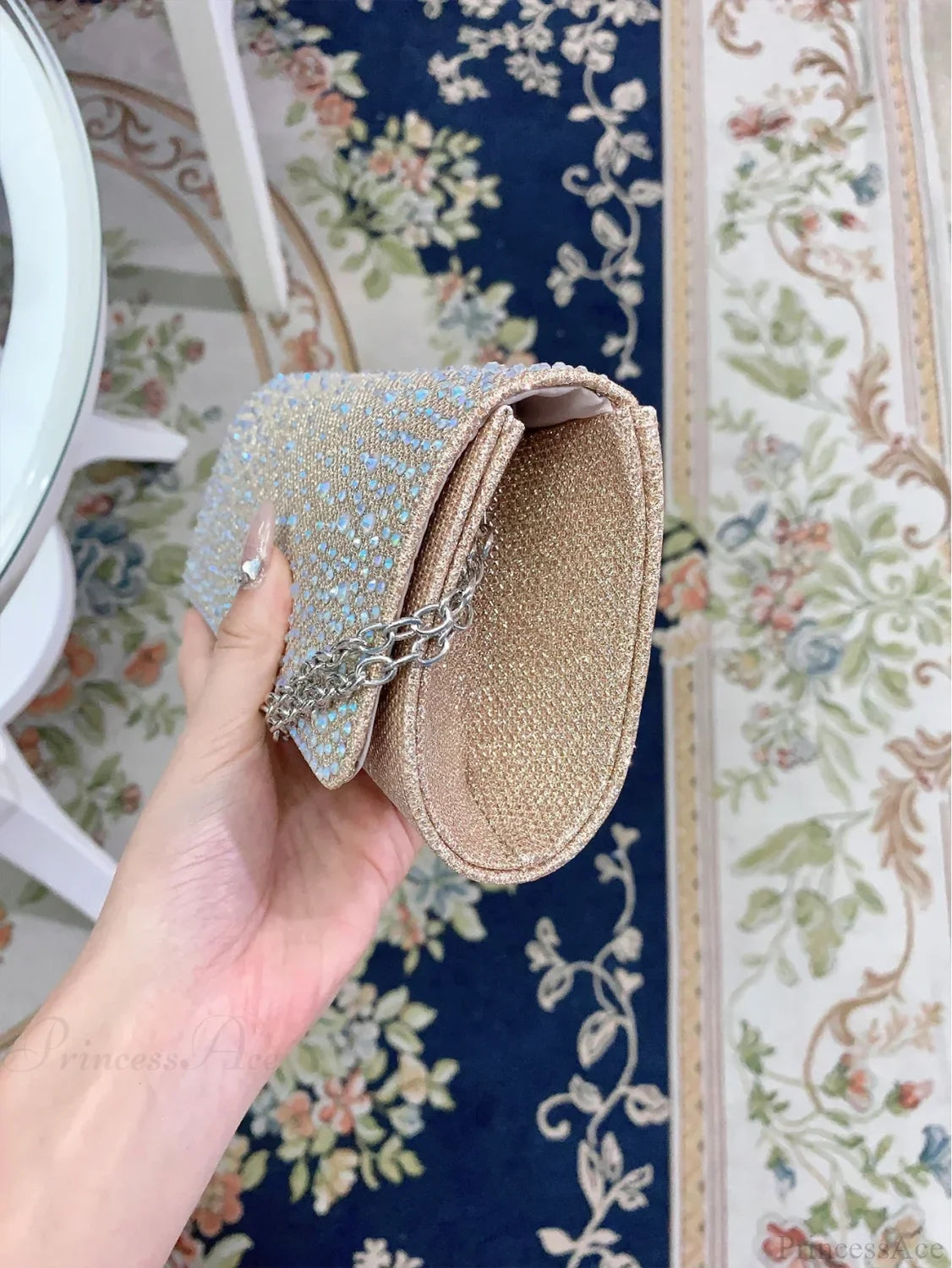 Elegant Sparkling Rhinestone Dinner Banquet Envelope Bag clutchbag-250126