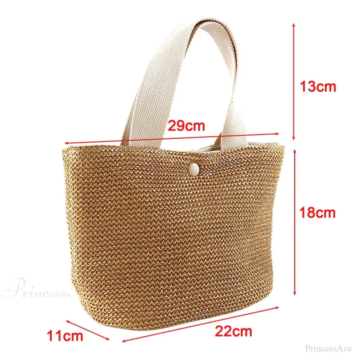 Elegant Straw Woven Beach Casual Top-Handle Shoulder Handbag Beige handbag-250126