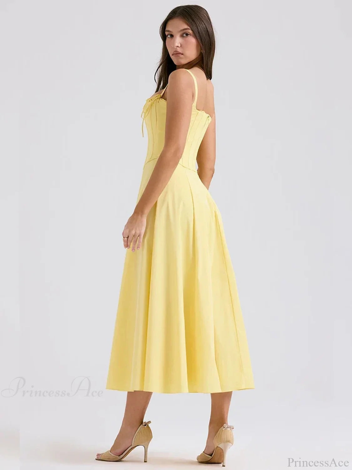 Elegant Waist Wrap A-line Vacation Dress vacationdress-250223