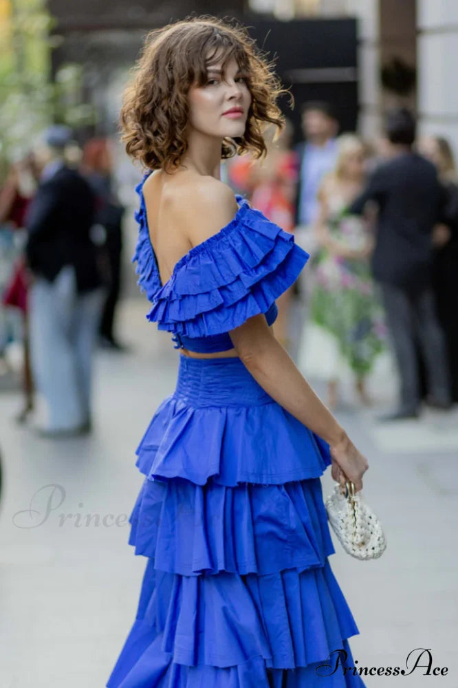 Eleni Tiered Stylish Maxi Skirt Set