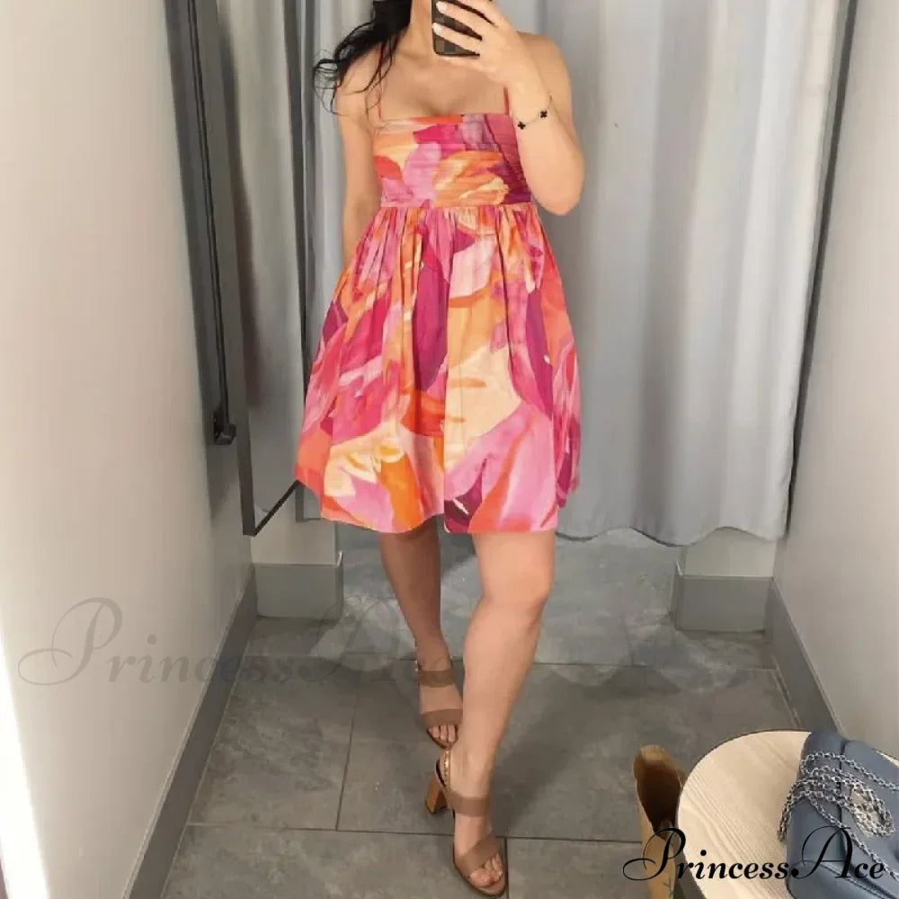 Ema Elegant Mini Dress M / Print