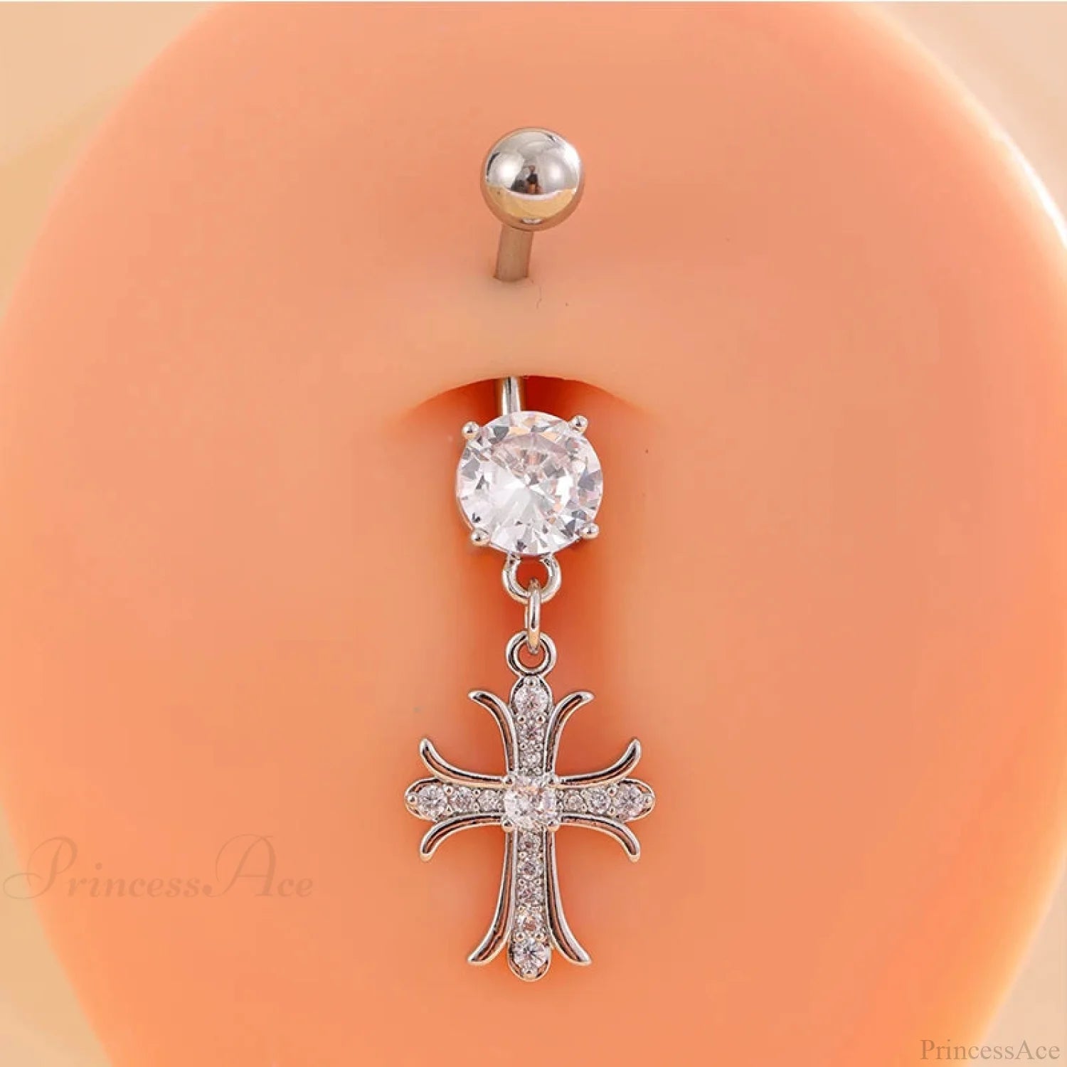 Empty Cross Rebel Gothic Belly Ring