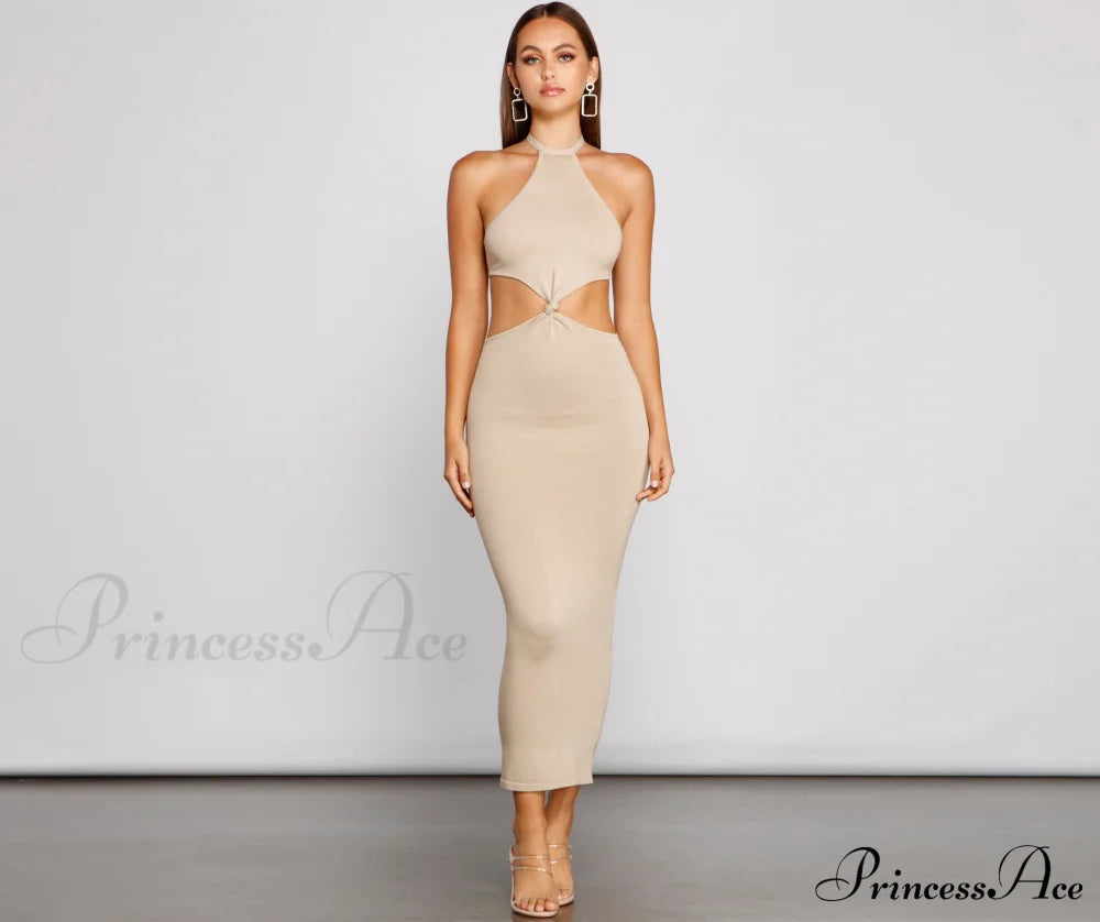 Endless Summer Halter Cutout Dress - Lady Occasions