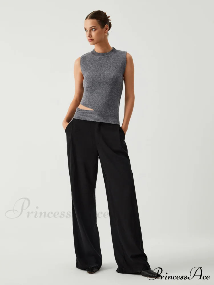 Enlighten Me Graceful Cutout Sweater Vest Sweaters-L