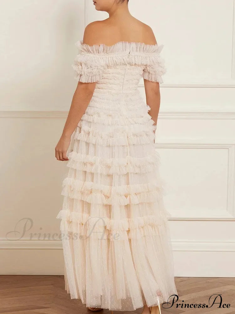 Erna Elegant Maxi Dress Beige / Xl