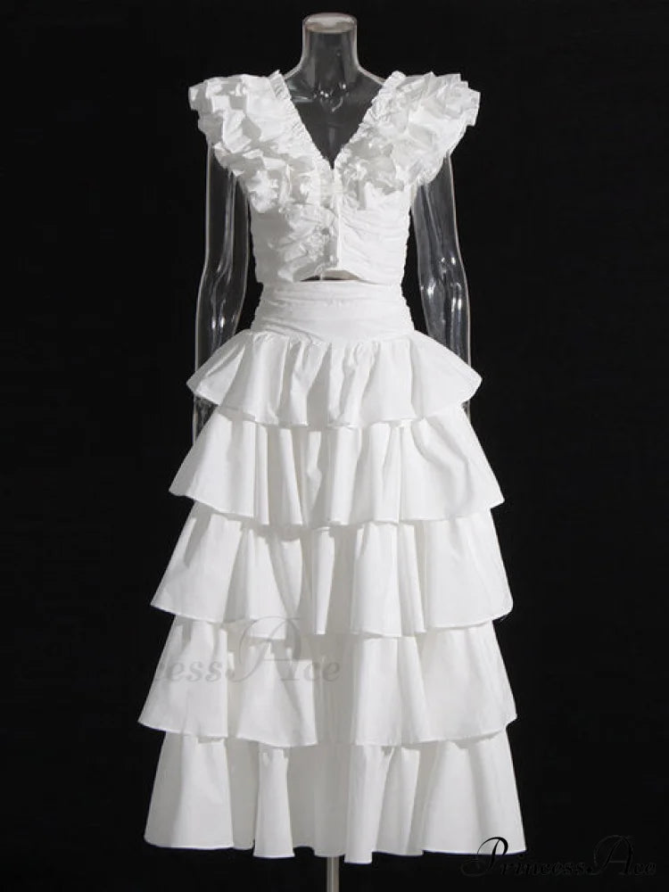 Esther Two Stylish Piece Set White / S