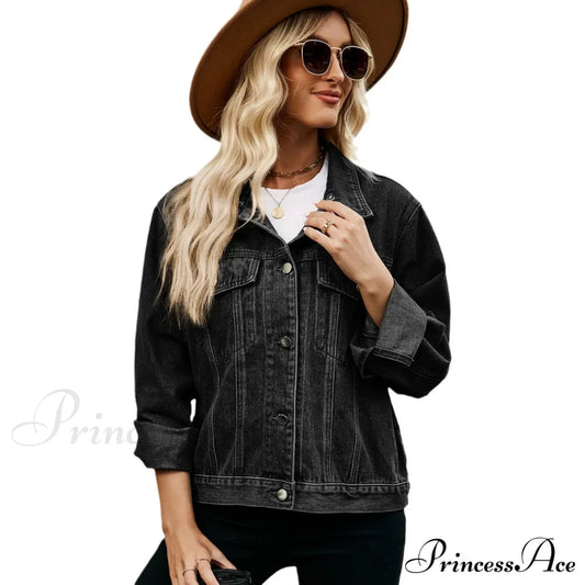 Veste courte en jean délavé style rétro coupe slim européenne américaine