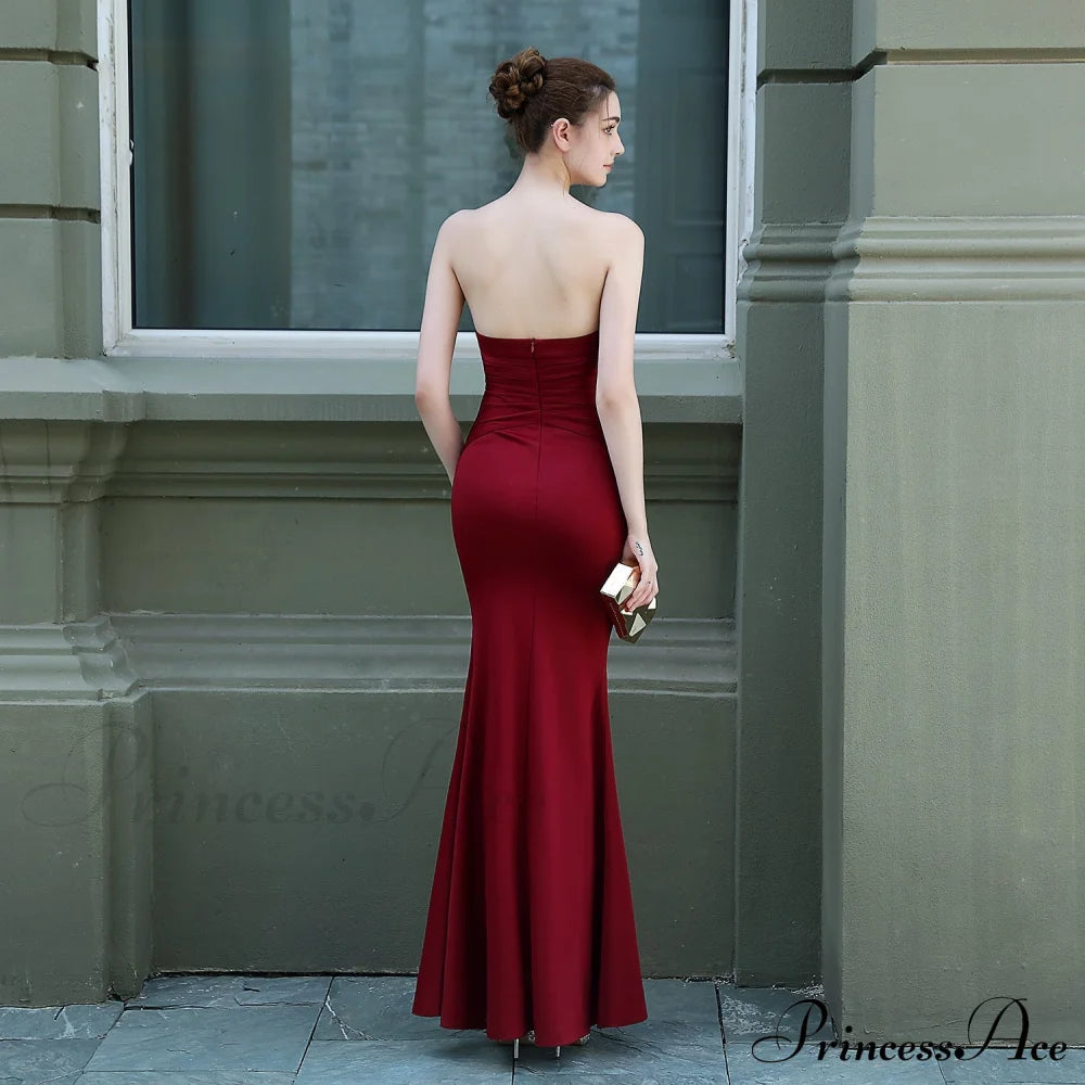 Evelyn Strapless Stylish Slit Wrap Dress S.o. Ballgowns