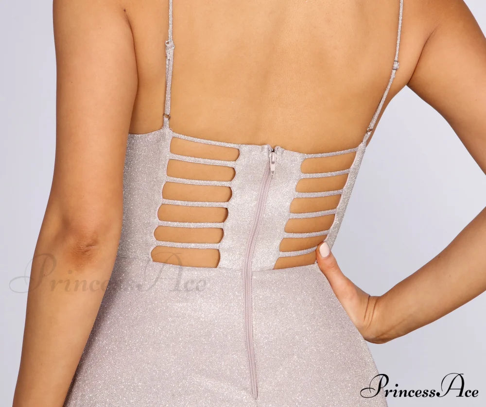 Everly A-Line Stylish Glitter Formal Dress S.o. Long Dresses