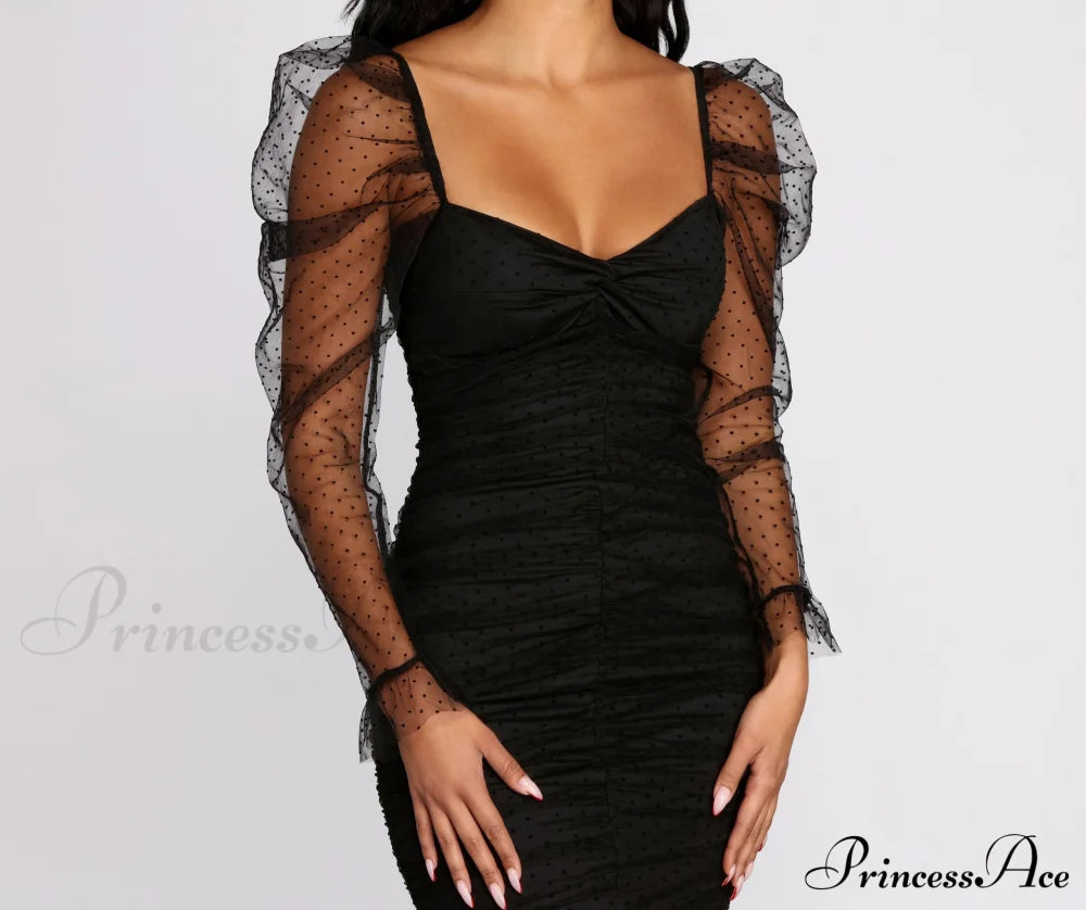 Everyone’s Sweetheart Puff Charming Sleeve Mini Dress Casual Dresses