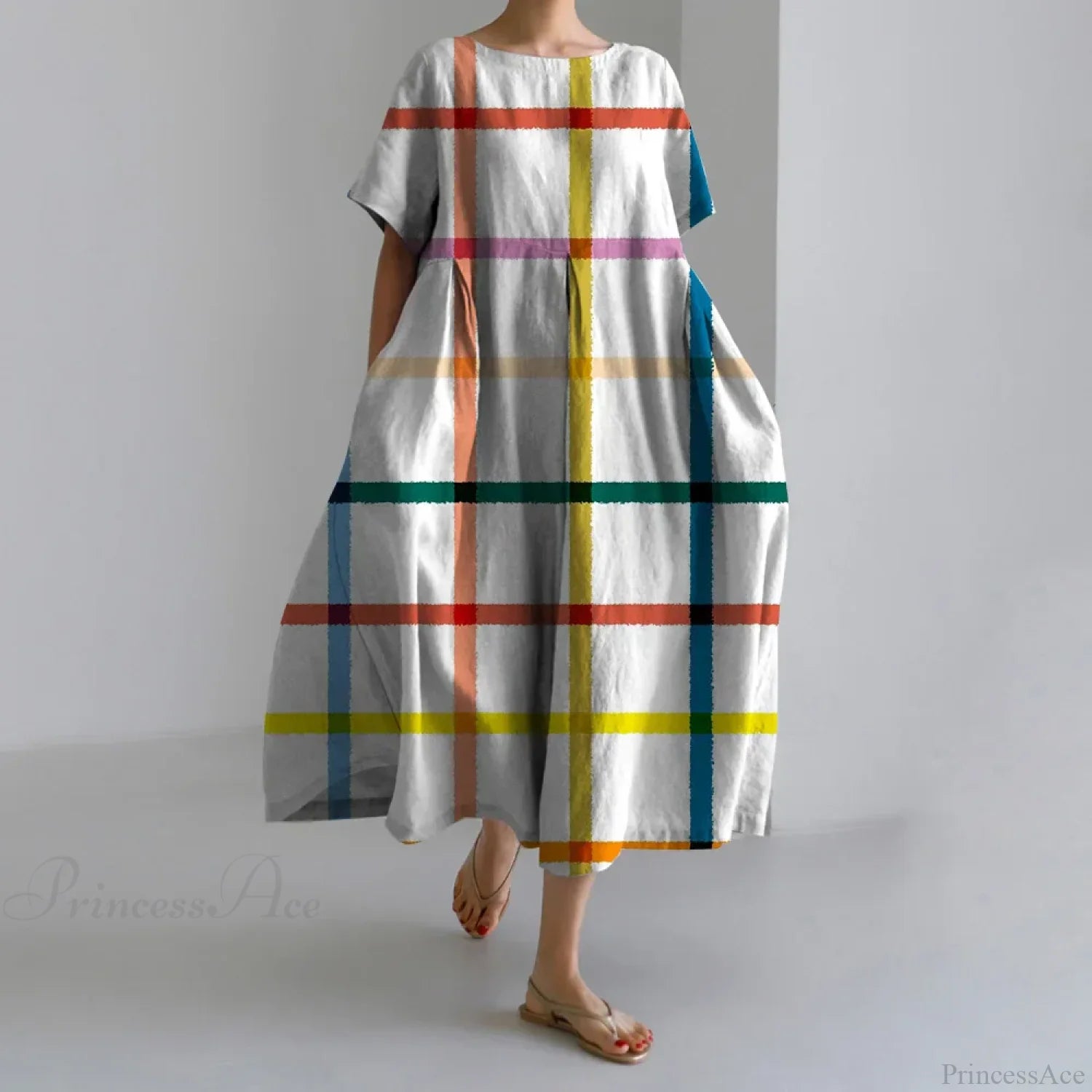 Exquisite 3D Floral Print Short Sleeve Midi Evening Dress white1 / S oldfloraldress-250126