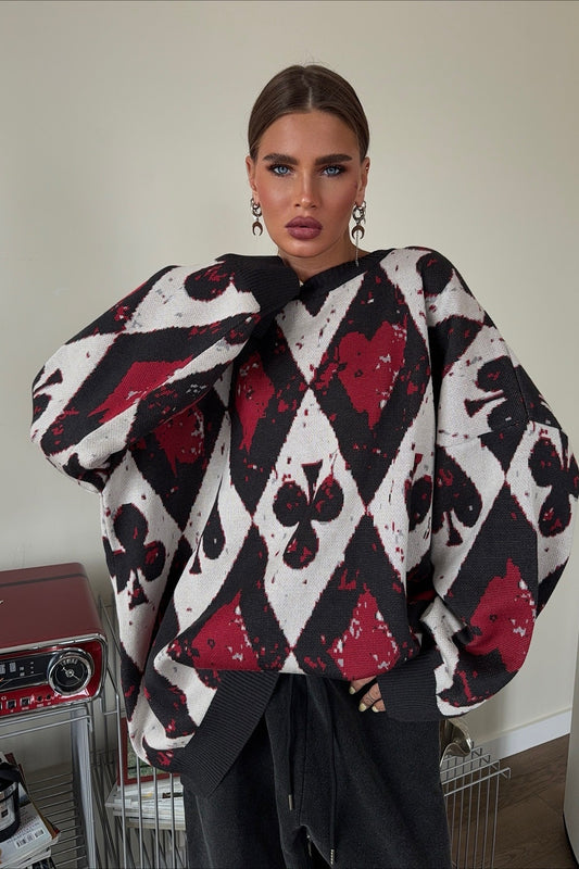 Plaid Gothic Y2K Edgy Trendy Knit Sweater