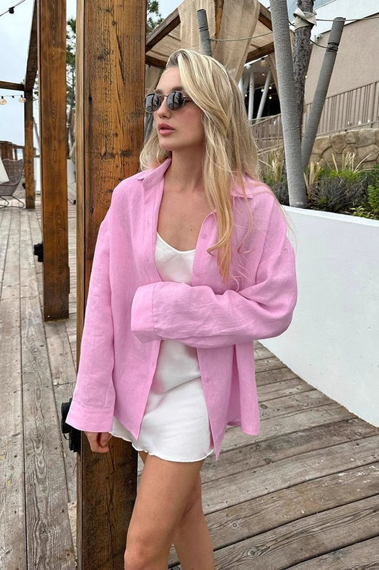 Chemisier décontracté à manches longues