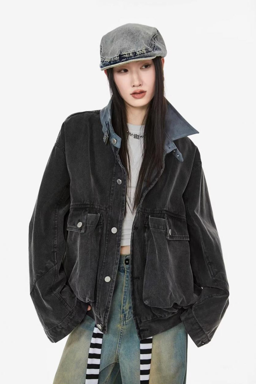 Relaxed Fit Workwear Pocket Jacket M / Black