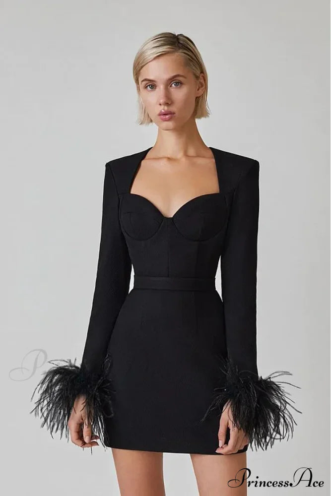 Faina Mini Stylish Dress Black Dress