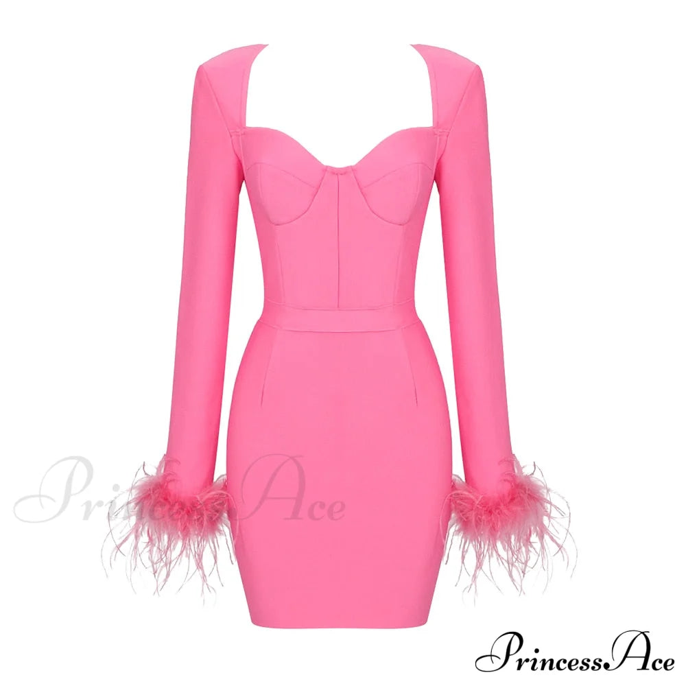 Faina Mini Stylish Dress Pink Pink / Xs Dress