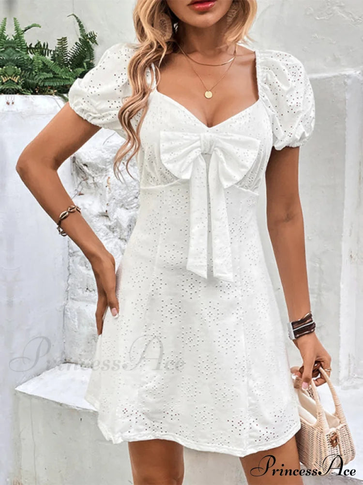 Fairy Vintage White Gown Neck Boxy Backless For Women