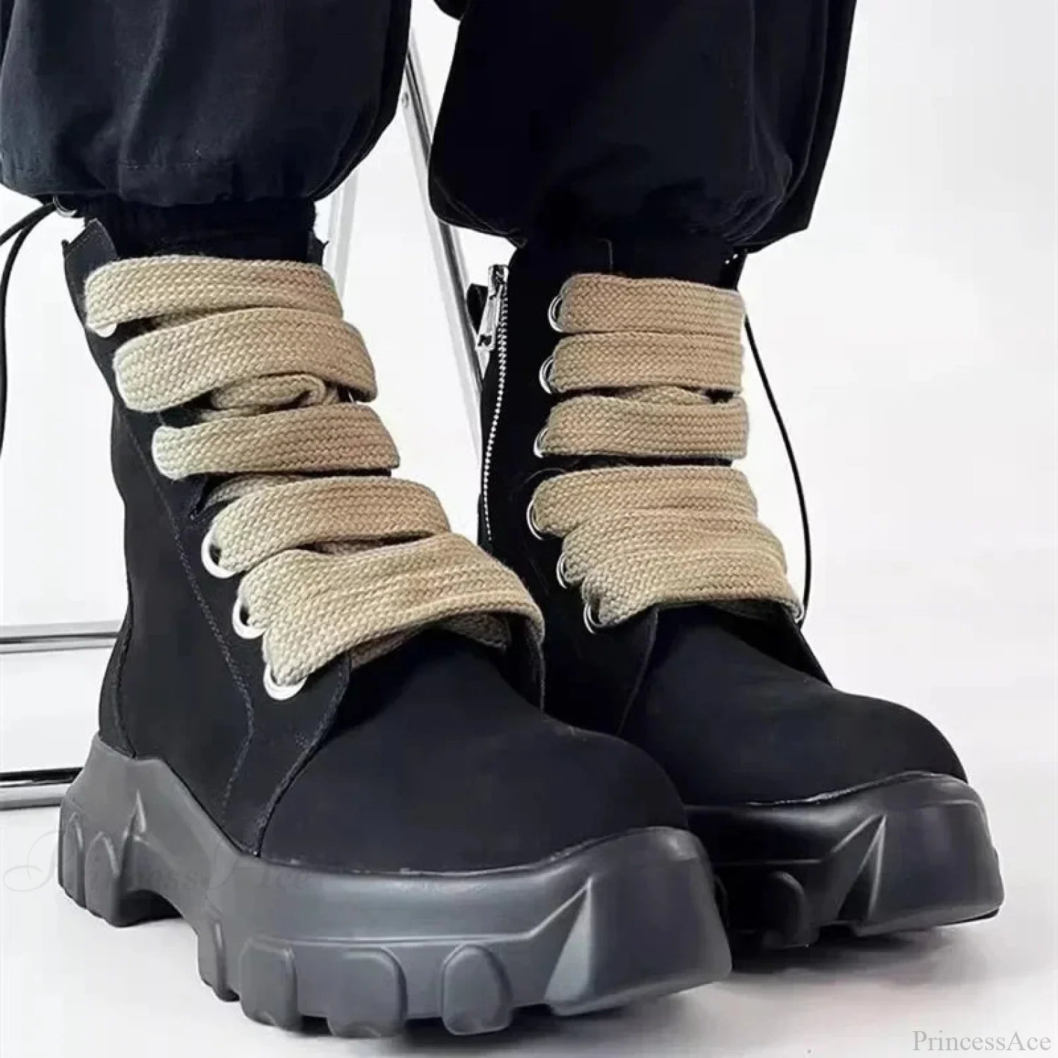 Fall Motorbike Dark Platform Rock Boot black1 / 37