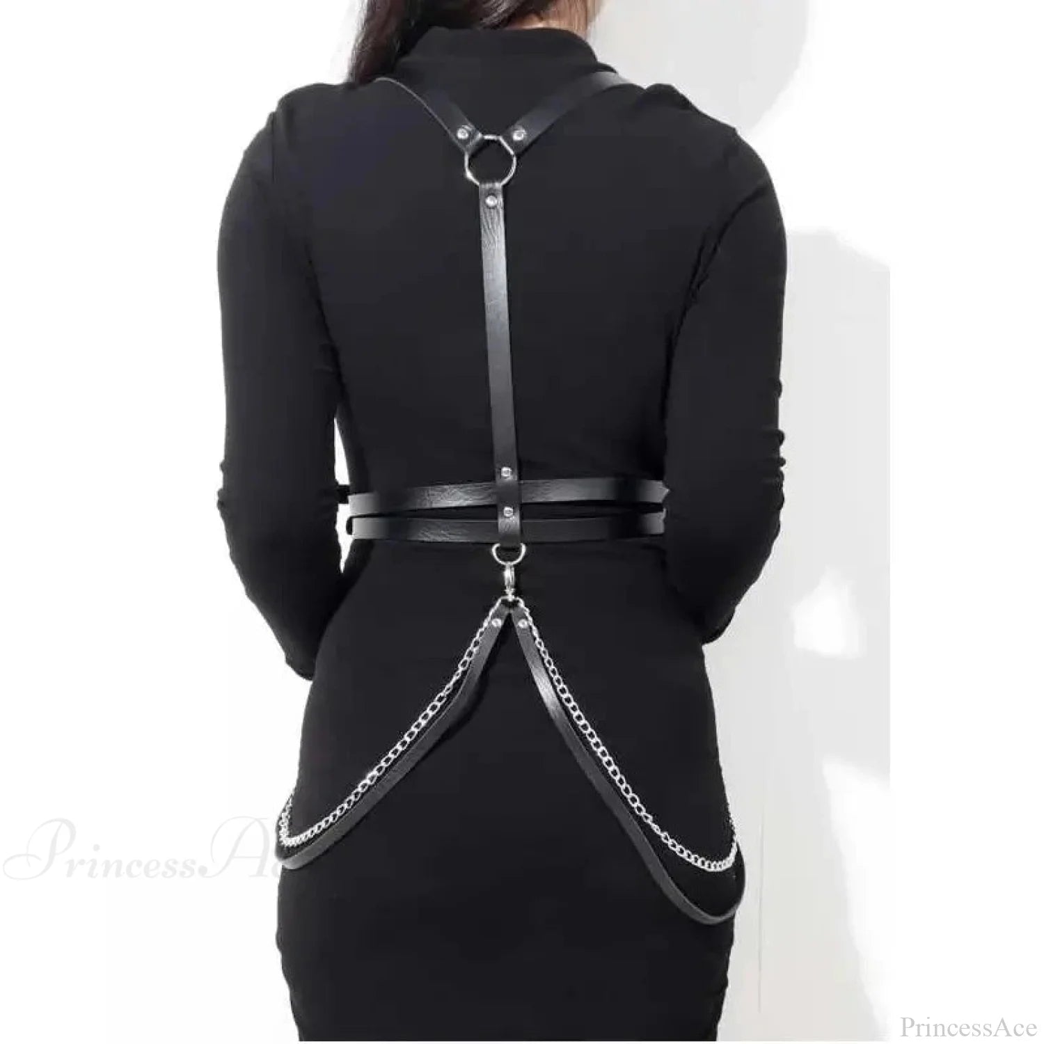Fashion Dark Harness Waist Belt black