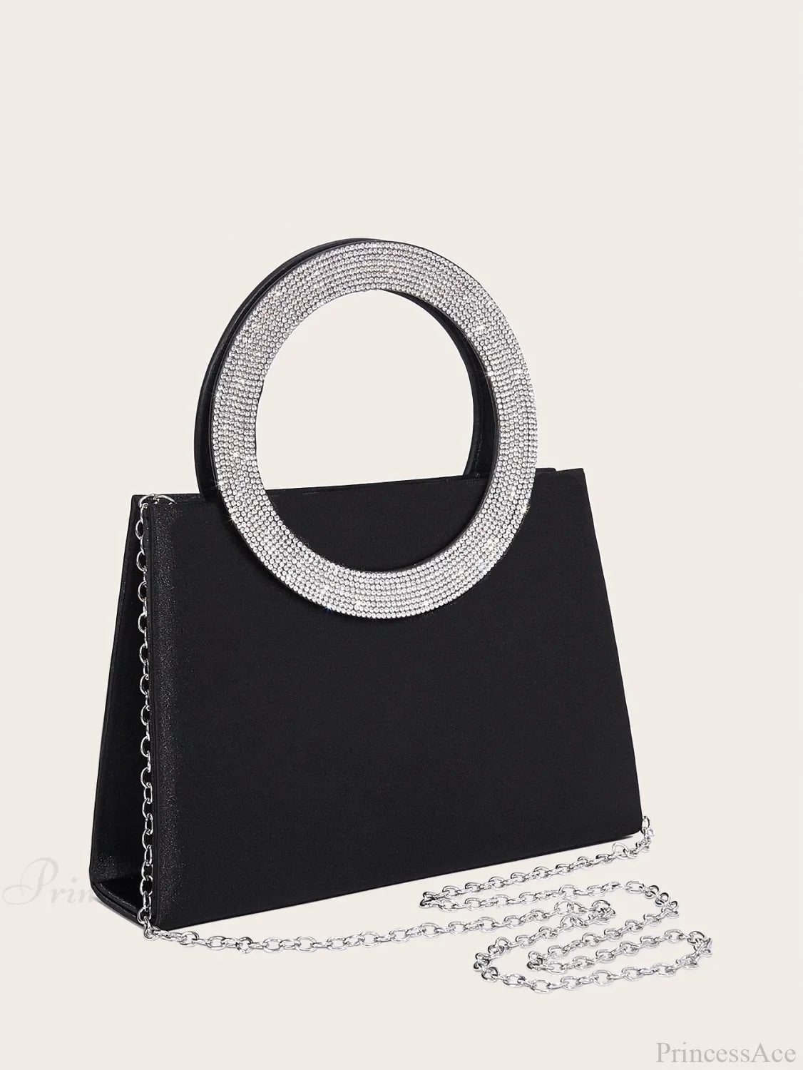 Fashion Elegant Luxury Clutch Evening Party Banquet Shoulder Bag BLACK clutchbag-250126