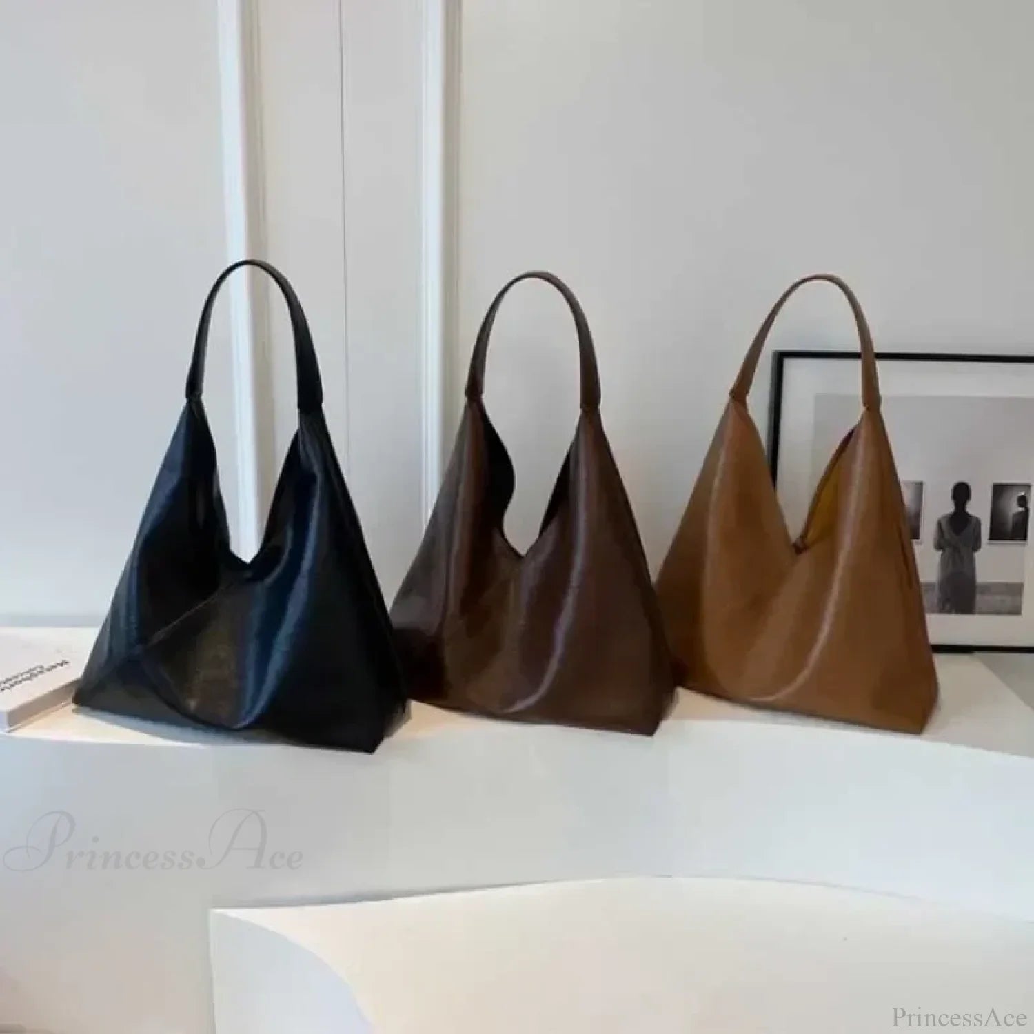 Fashion Leather Big Hobo Shoulder Bag shoulder-250126