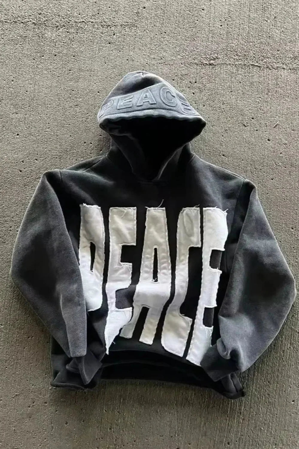 Fashion Trend Fleece Padded Zipper Hoodie Black 9 / M