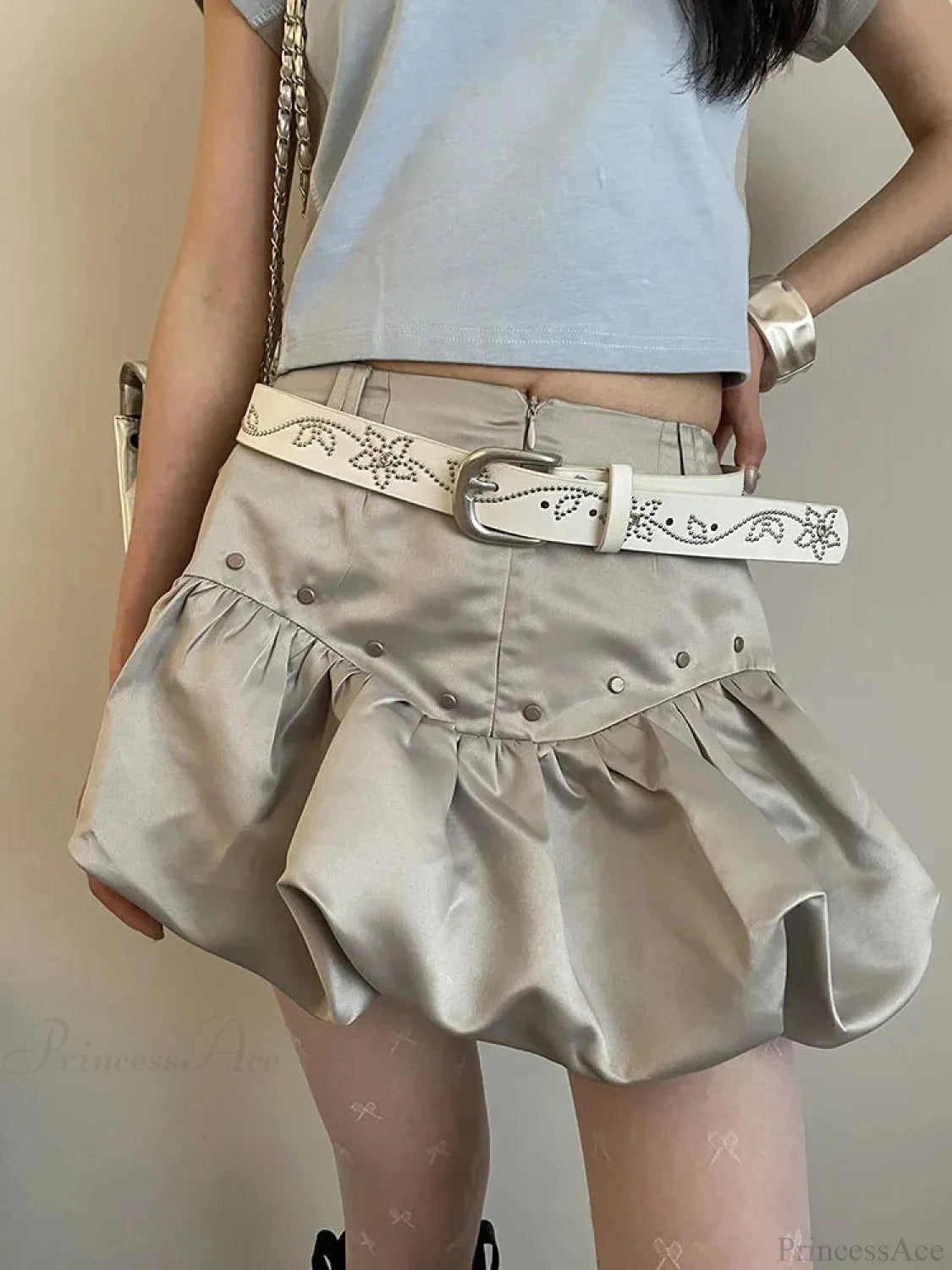 Fastener Y2K Medieval Belt WHITE / 105CM